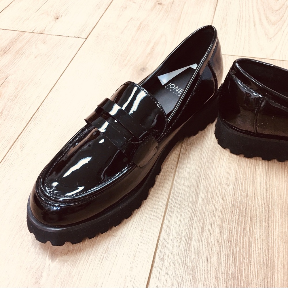 Black Patent Leather Penny Loafers shoes flats heels shiny preppy old money